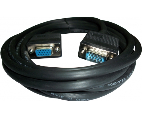 3GO 10m VGA M/FM cable VGA VGA (D-Sub) Negro