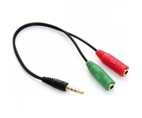 3GO CA107 cable de audio 0,15 m 3,5mm 2 x 3.5mm Negro, Oro, Verde, Roj...