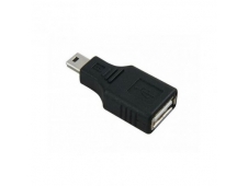 ADAPTADOR 3GO MINI USB MACHO A USB HEMBRA NEGRO AUSB-MINIUSB