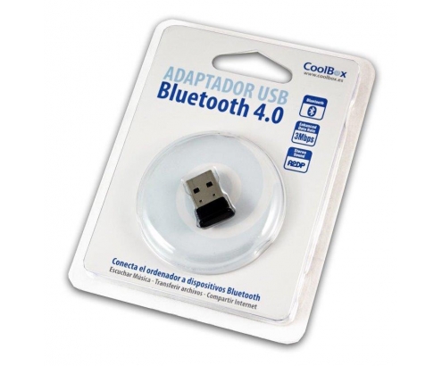 ADAPTADOR BLUETOOTH COOLBOX USB2.0 BT4.0 MINI COO-BLU4M-15