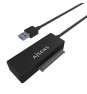 AISENS Adaptador ASE-35C02B SATA a USB-C USB 3.0/USB3.1 GEN1 para Discos Duros 2.5â€³â€ y 3.5â€³â€ con Alimentador, Negro