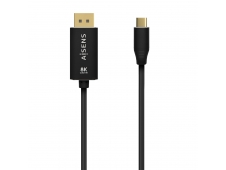 AISENS Cable Conversor Aluminio USB-C a Displayport 8K@60Hz, USB-C/M-D...