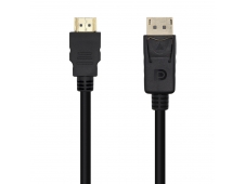 AISENS Cable Conversor DisplayPort A HDMI, DP/M-HDMI/M, Negro, 5.0m