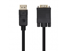 AISENS Cable Conversor DisplayPort A VGA, DP/M-VGA/M, Negro, 3.0m