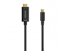 AISENS Cable Conversor USB-C A HDMI 4K@30Hz, USB-C/M-HDMI/M, Negro, 0....