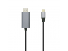 AISENS Cable conversor USB-C a HDMI 4K@60HZ, USB-C/M-HDMI/M, Negro, 1....