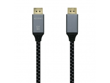Aisens Cable Displayport V1.4 8k 60hz macho a macho 1m gris negro