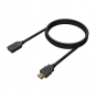 AISENS Cable HDMI V2.0 Prolongador Premium Alta Velocidad / Hec 4K@60Hz 18Gbps, A/M-A/H, Negro, 2.0M