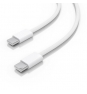 AISENS Cable USB 2.0 3A 60W Apple, tipo USB-C/M-USB-C/M, Blanco, 1.0m