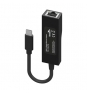 AISENS Conversor USB3.1 Gen1 USB-C a Ethernet Gigabit 10/100/1000 Mbps, Negro, 11 cm