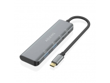 AISENS Hub USB 3.2 Gen1 5G USB-C, USB-C/M-2xUSB-C/H-2xUSB-A/H, Gris, 1...