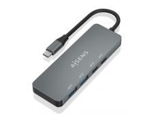 AISENS Hub USB 3.2 Gen2 10G USB-C, USB-C/M-2xUSB-C/H-2xUSB-A/H, Gris, ...