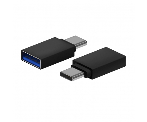 AISENS Mini Adaptador Aluminio USB 3.2 Gen1 3A, Tipo USB-C/M-A/H, Negr...