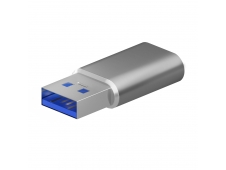 AISENS Mini Adaptador USB 3.2 Gen2 / USB 2.0 3A, Tipo USB-C/H-A/M, Gri...