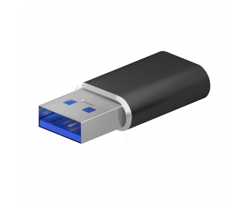 AISENS Mini Adaptador USB 3.2 Gen2 / USB 2.0 3A, Tipo USB-C/H-A/M, Neg...