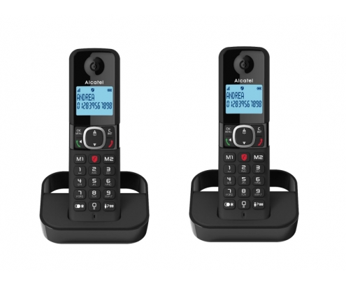 Alcatel F860 DUO EU Teléfono DECT Identificador de llamadas Negro