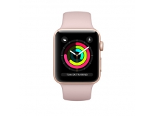 APPLE WATCH 3 GPS 42MM GOLD ALUMINIUM CASE WITH PINK SAND SPORT BAND M...