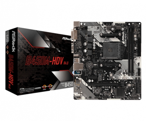 Asrock B450M-HDV R4.0 PLACA BASE AM4 AMD B450 HDV R4.0 MICRO ATX 90-MX...