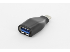 ASSMANN Electronic cable gender changer USB C, USB A Negro