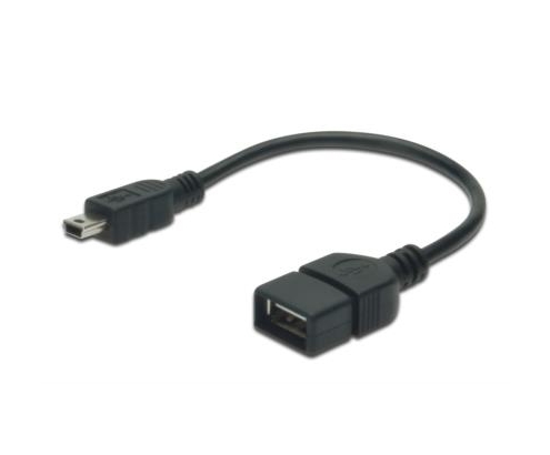 ASSMANN Electronic USB 2.0 OTG 0.2m USB mini B Negro
