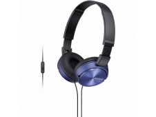 Auriculares sony con microfono integrado jack 3.5mm azul MDRZX310APL
