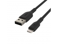 BELKIN cable de conector Lightning Macho/USB A Macho 0,15 m Negro
