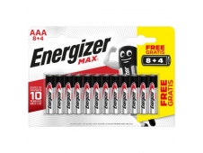 BLISTER 8 + 4 PILAS ENERGIZER MAX TIPO LR03 AAA E301531200