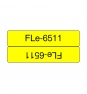 Brother FLE6511 cinta para impresora de etiquetas Negro sobre amarillo