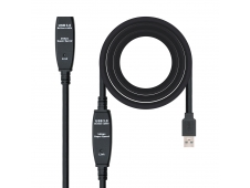 CABLE ALARGADOR NANOCABLE USB 3.0 CON AMPLIFICADOR CONECTORES TIPO A M...