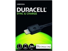CABLE DURACELL USB-LIGHTNING 2M NEGRO USB5022A