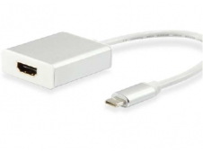 CABLE EQUIP USB-C MACHO A HDMI HEMBRA 0.15CM BLANCO 133452  