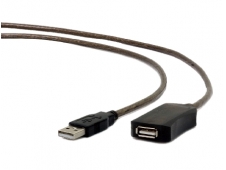 CABLE EXTENSOR ACTIVO GEMBIRD USB 2.0 MACHO 10METROS NEGRO UAE-01-10M