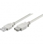 CABLE EXTENSOR LOGILINK USB (A) 2.0 M A USB (A) 2.0 H 5M PLATA CU0012