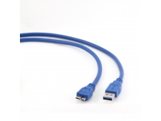 CABLE GEMBIRD USB-A 3.0 MACHO A MICRO USB B MACHO 0.5METROS AZUL CCP-m...
