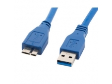CABLE LANBERG USB 3.0 MACHO A USB MICRO B MACHO 50CM AZUL CA-US3M-10CC...