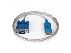 CABLE USB 3GO USB2.0 A/M - SERIE DB9 RS232 0,5M TRANSPARENTE/AZUL