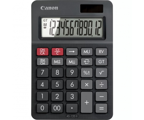 Canon AS-120 II calculadora Escritorio Pantalla de calculadora Negro