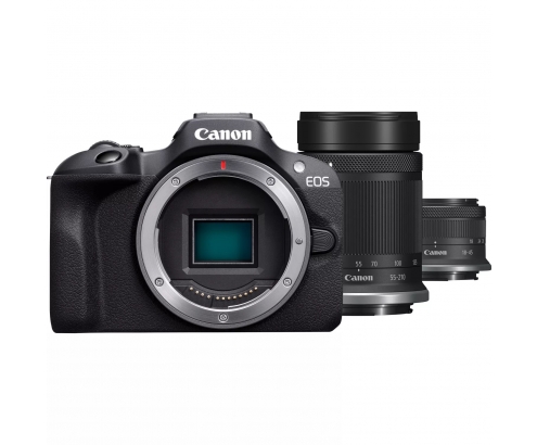 Canon EOS R100 + RF-S 18-45mm F4.5-6.3 IS STM + RF-S 55-200mm F5-7.1 I...