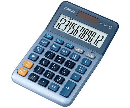 Casio MS-120EM calculadora Escritorio Pantalla de calculadora Azul