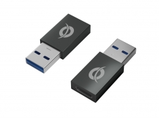 Conceptronic Cambiador de género para cable USB A/USB C Negro
