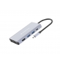 Conceptronic DONN20G base para portátil y replicador de puertos Alámbrico USB 3.2 Gen 1 (3.1 Gen 1) Type-C Gris