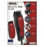 cortapelos + recortadora de precision wahl homepro 100 10  peines guia cuchillas autoafilables negro rojo 1395-0466
