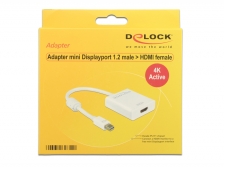 DeLOCK cable gender changer mini DisplayPort 1.2 HDMI Blanco