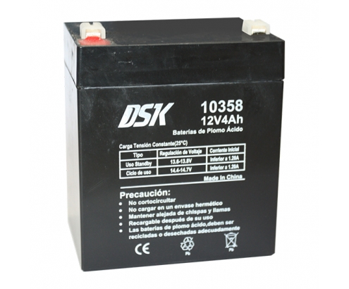 DSK bateria de plomo acido 12v 4ah negro 