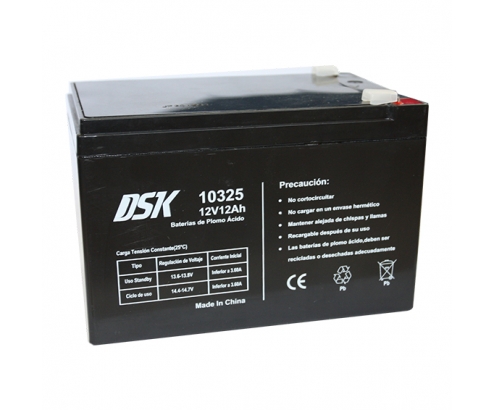 DSK bateria plomo acido 12v 12ah negro 
