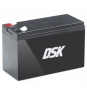 DSK bateria plomo acido recargable 12v 7ah negro 