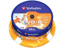 DVD-R VERBATIM 25 UNIDADES 4,7GB 16X 43538