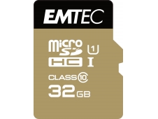 Emtec memoria microsd class10 gold+ memoria microsdhc 32gb negro oro