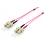 Equip 255522 cable de fibra optica 2 m SC OM4 Violeta