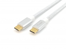 Equip Cable USB C/USB C 0,5 m Plata, Blanco